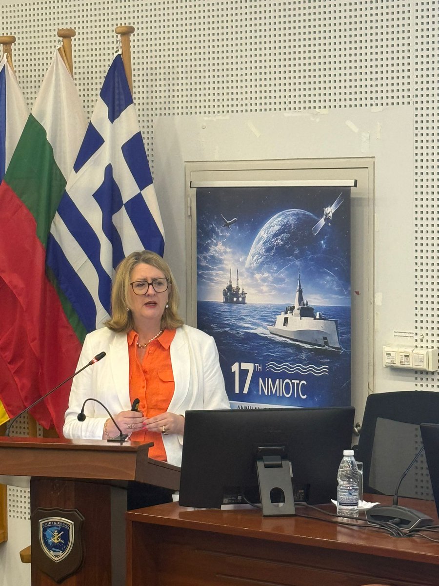 EUSec_Defence's tweet photo. Protection of Critical maritime infrastructure is key today.

At #NMIOTC Annual Conference @eu_eeas Senior Coordinator for #MaritimeSecurity highlighted the importance of EU–NATO cooperation in this field, in line with 🇪🇺Action Plan on Cable Security &amp; Maritime Security Strategy. https://t.co/mDbleHr0d9