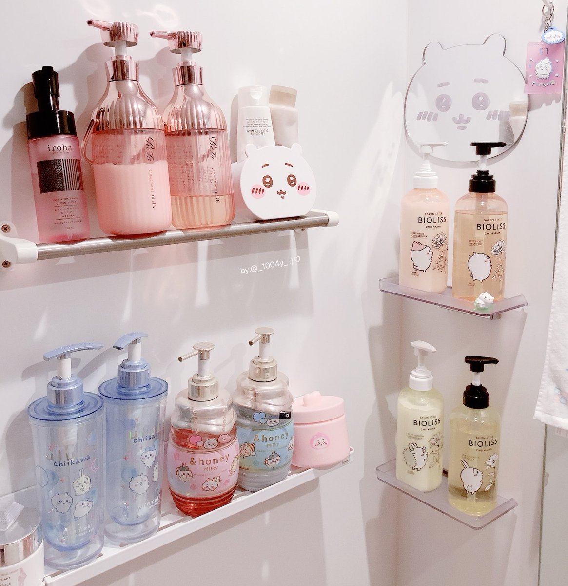 _1004y_'s tweet photo. 🆕 ちいかわの湯 ♨️
〜最近のおうちバスルーム～🛁 ⊂◜. ̫.◝っ https://t.co/OIUJYM8SIC