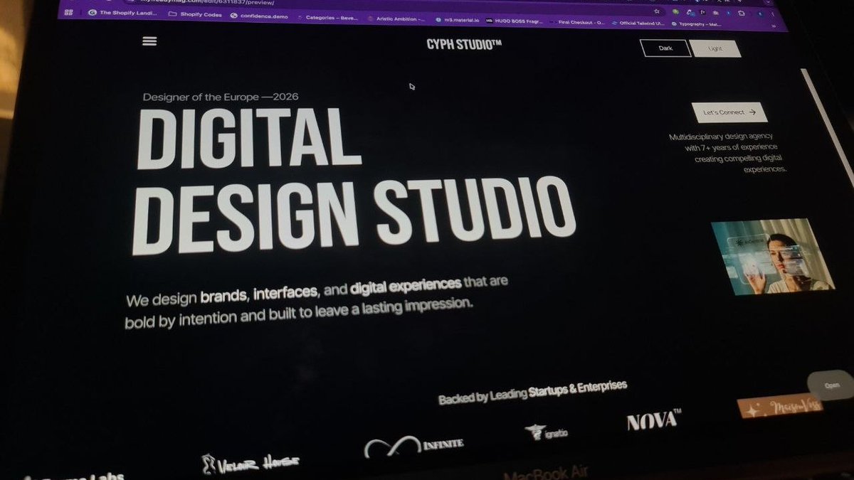 Niol_Strategies's tweet photo. Cyph Studio™ is live.
Built on Readymag, made for creatives like you.
Open the link, explore the site, and drop your honest thoughts in the comments.
https://t.co/6Xzt2Elri5
#readymag #webdesign #portfolio https://t.co/KWRsk4Va0o
