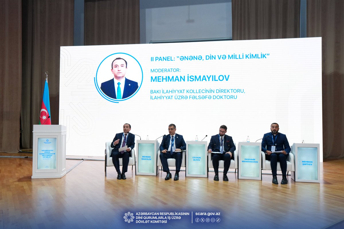scaragovaz's tweet photo. “Heydər Əliyev irsində Azərbaycançılıq və milli-mənəvi dəyərlər” mövzusunda konfrans işini yekunlaşdırıb.
https://t.co/genN0Jm9wr
#diniqurumlarlaişüzrədövlətkomitəsi #dövlətvədin #dinsiyasəti https://t.co/7O6eRIs9cR