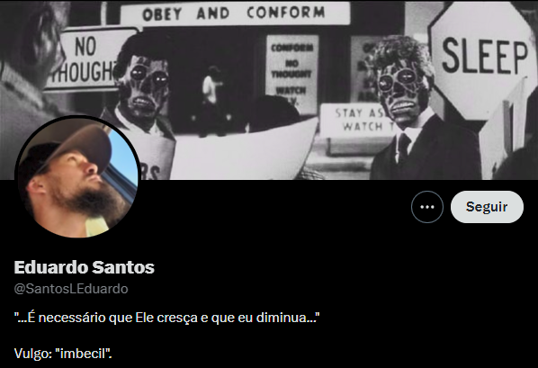 ppmlima's tweet photo. @SantosLEduardo @advogato_og Vc fazendo jus ao "vulgo" q colocou no proprio perfil kkkkkkkkk parabéns pelo reconhecimento. https://t.co/TvEUKtcgRA