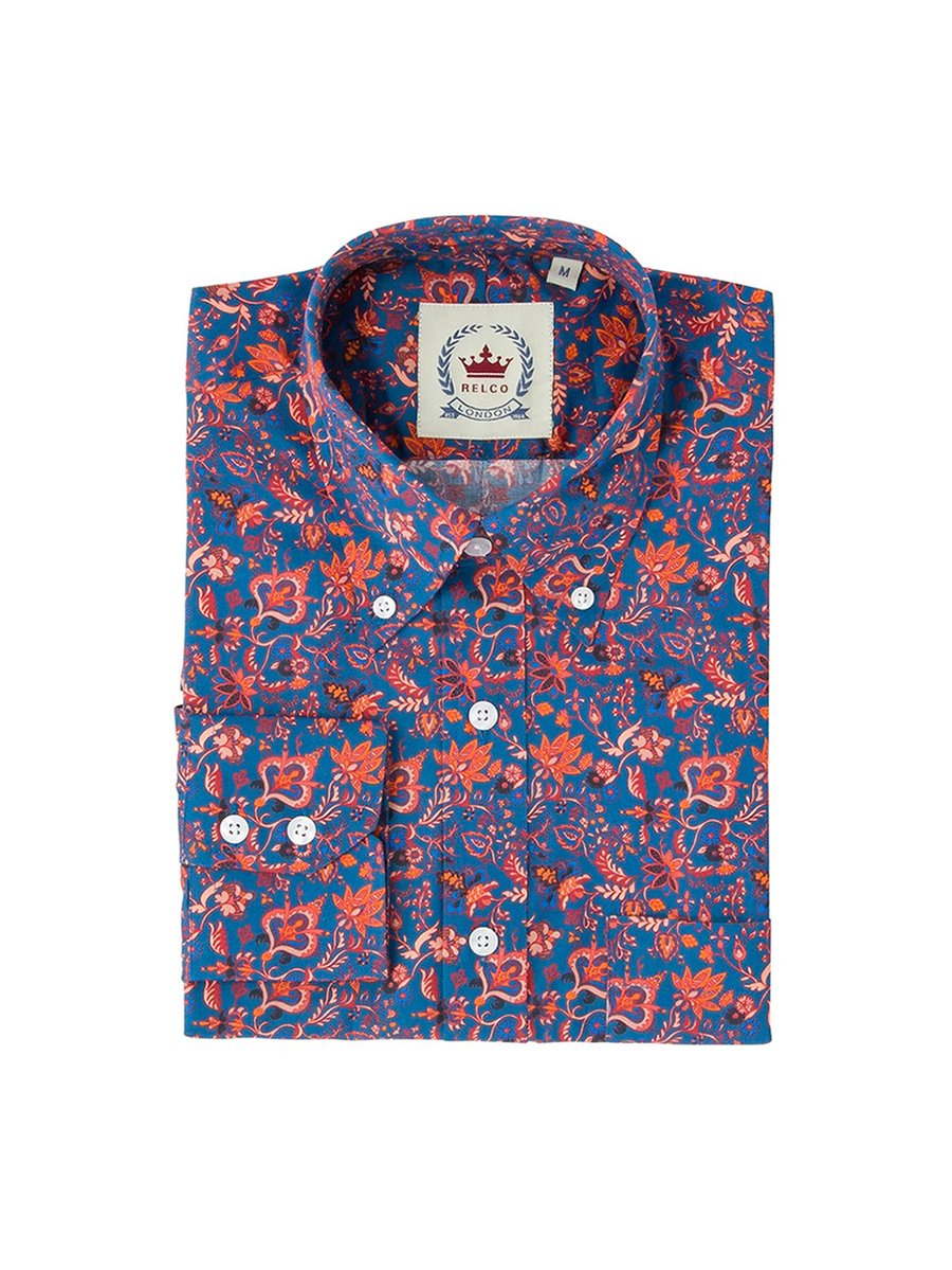 DoinTheMod's tweet photo. 【Relco London Floral Button Down Shirt】
英国レルコ ロンドンからブルーのフローラル ボタンダウンシャツが再入荷。
ペイズリー柄のような大胆な花柄パターン、ブルーにコントラストが効いた赤錆色のフローラルがポップでスウィンギング・ロンドンの雰囲気を演出。
Shop→ https://t.co/fgu0RlXU50 https://t.co/zpWGBj0ZrC