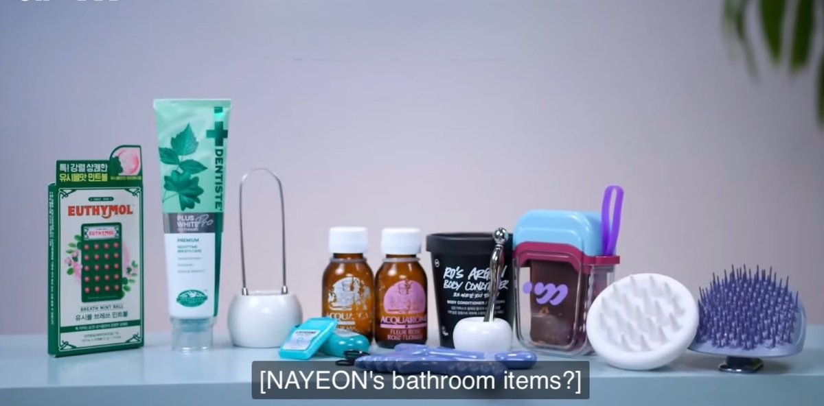 inylvr_'s tweet photo. nayeon’s self-care items are amazing like she doesn’t just buy random products; she buys what she knows truly works for her, and her hygiene standards are on another level. https://t.co/c8y502Kepe