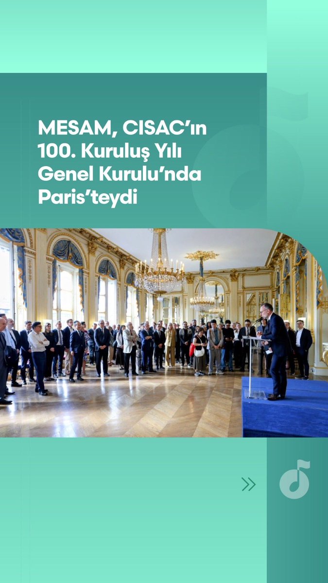 mesamglobal's tweet photo. 🌍 MESAM, Paris’te düzenlenen CISAC 100. Yıl Genel Kurulu’nda ülkemizi uluslararası platformda temsil etti.

🎼 Dünya genelindeki yazarları, bestecileri ve editörleri temsil eden CISAC’ın tarihi buluşmasında; yapay zekâ, yaratıcı haklar, kültürel üretim ve telif sistemlerinin geleceği masaya yatırıldı.

🇹🇷 MESAM heyeti adına toplantılara;
• Sayman Üyemiz Mustafa Kul
• Genel Sekreterimiz Ali Haydar Yıldız
• Uluslararası İlişkiler Yetkilimiz Furkan Rasim Kurtuluş katıldı.

🎶 Heyetimiz ayrıca BIEM Genel Kurulu’nda da MESAM’ı temsil etti.

🎨 CISAC’ın 100. yıl kutlamaları kapsamında düzenlenen özel etkinliklerde delegeler; ADAGP, SACEM, SACD ve LaScam’ın ortak ev sahipliğinde bir araya geldi.

🤝 Dünyanın dört bir yanından meslek birlikleri ve sektör temsilcilerinin katıldığı organizasyonda; sanatın birleştirici gücü, yaratıcı emeğin korunması ve uluslararası iş birliklerinin önemi bir kez daha vurgulandı.

#MESAM #CISAC #BIEM