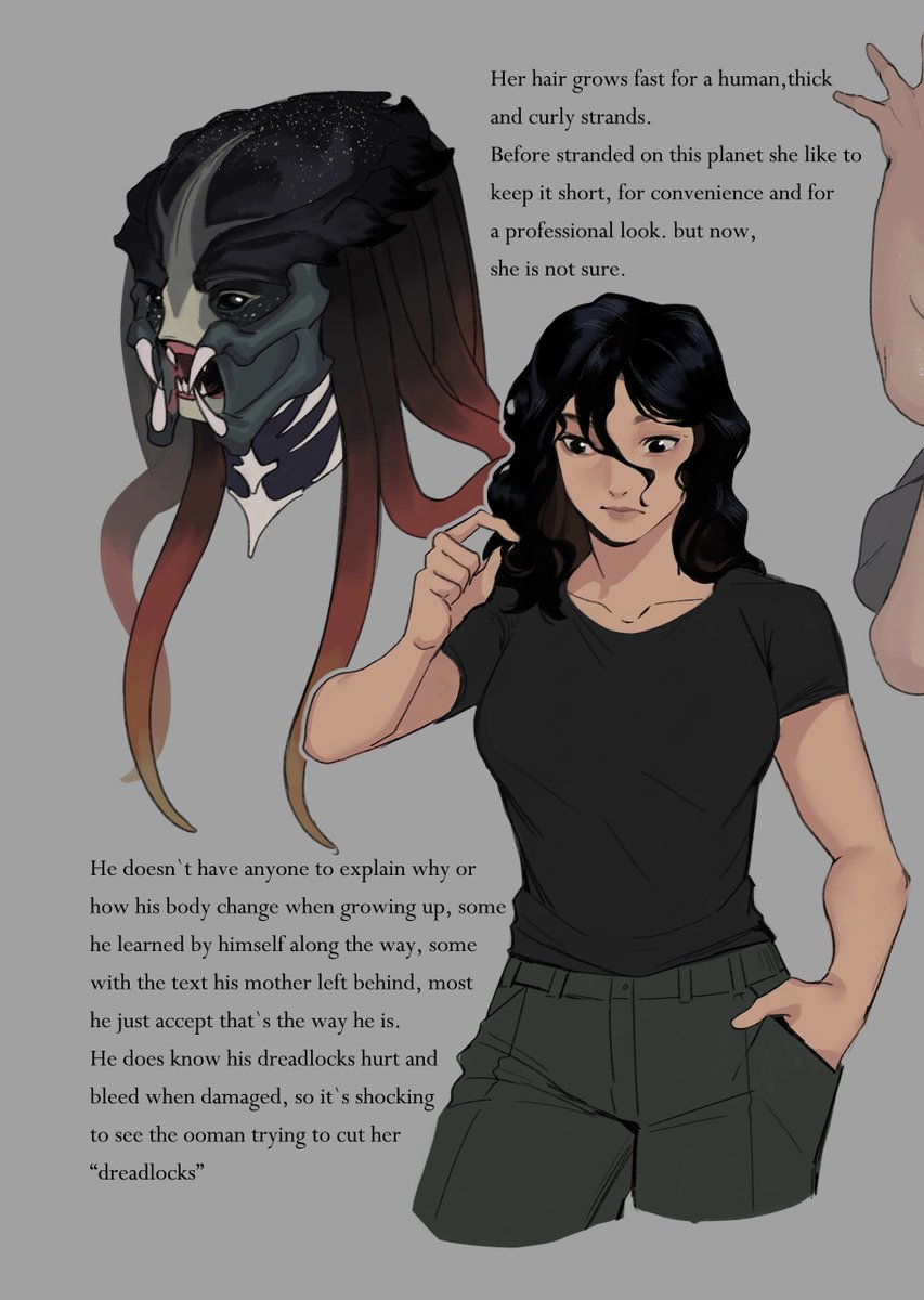 leafjuly's tweet photo. The Young Yautja learned about 'ooman' hair https://t.co/P0RPgPQvvQ