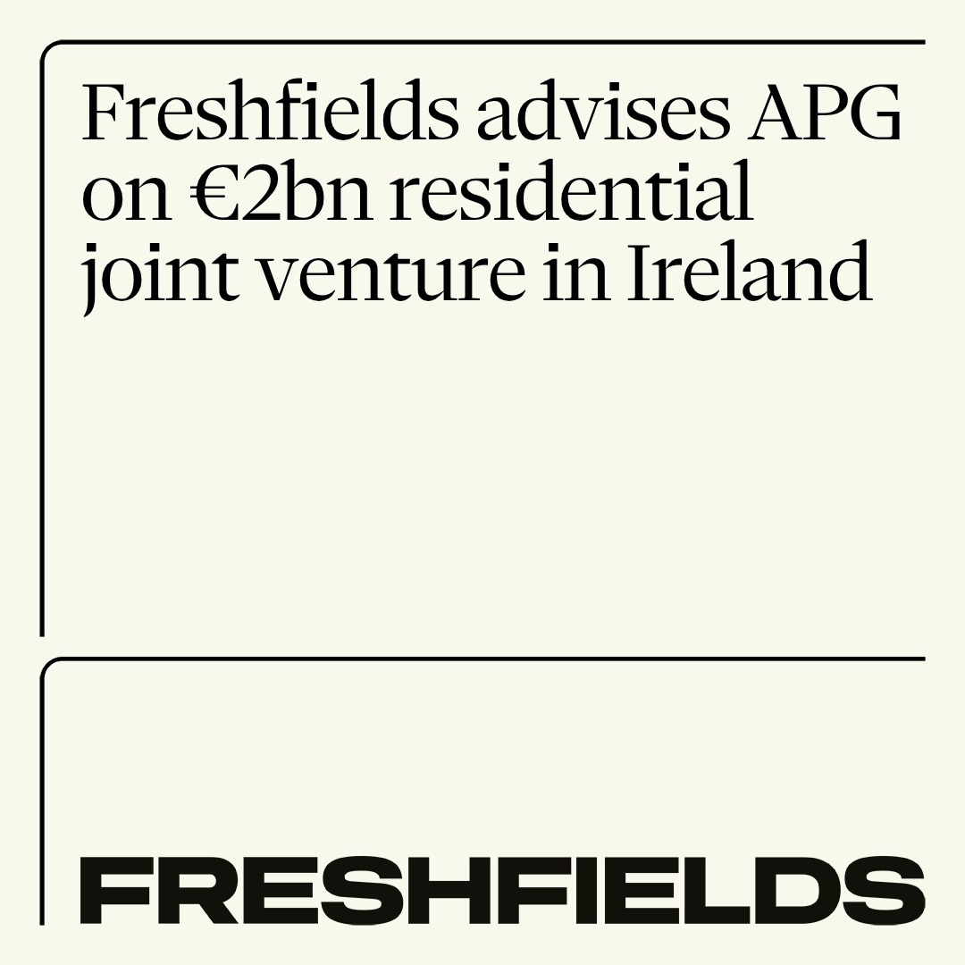 Freshfields's tweet photo. We are advising Dutch pension fund manager APG on its €2 billion residential joint venture with Kennedy Wilson, a global real estate investment company ➡️ https://t.co/K46FHjEsN1 https://t.co/7kOLEXOOfs