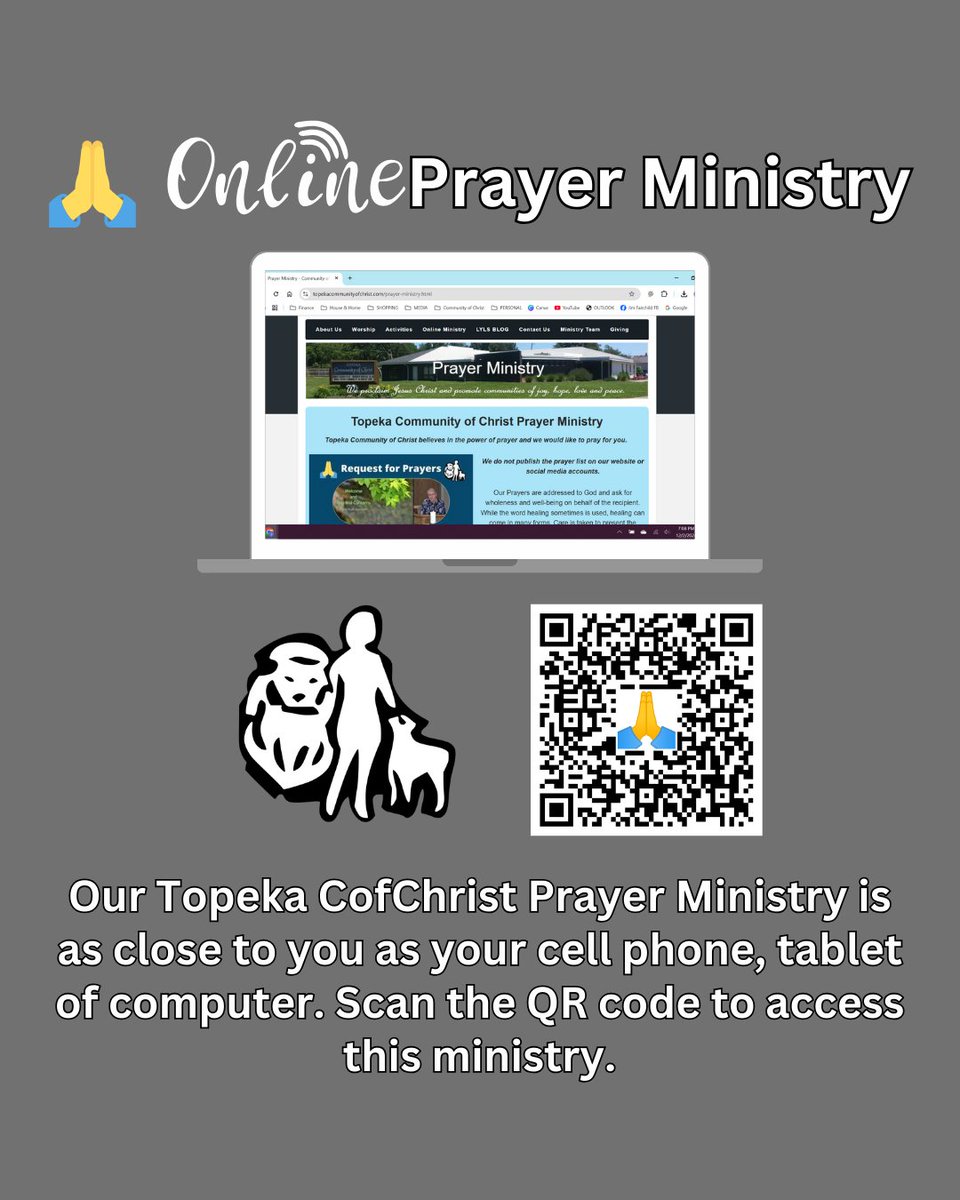 CofChristTopeka's tweet photo. Online Prayer Ministry 🙏
The Topeka CofChrist congregation believes in the power of prayer, and we would like to pray for you during your time of need. Please visit our website for more information about this ministry; and to submit your prayer request. https://t.co/53I4GoVDcU