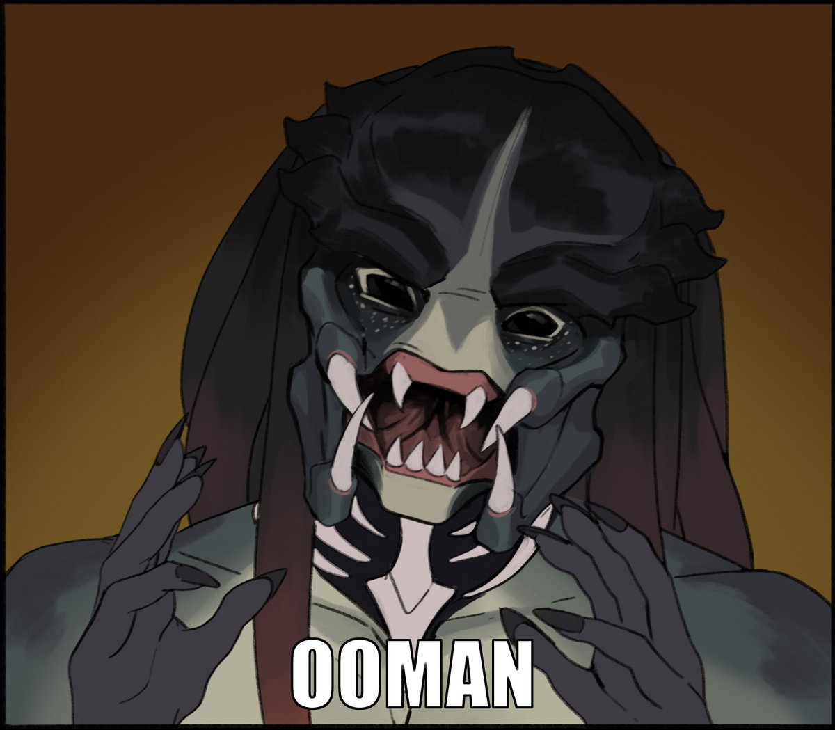 leafjuly's tweet photo. The Young Yautja learned about 'ooman' hair https://t.co/P0RPgPQvvQ
