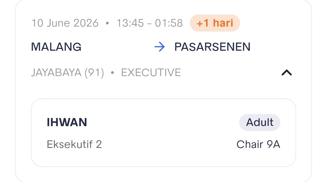 mashafiddd's tweet photo. @KAI121 selamat malam
Min saya pesan tiket dan sudah pilih seat ekse 2/9A (gambar pertama) , kemudian setelah exchange railpoin kok berubah jadi eksekutif 1 chair 8A yah? https://t.co/6gSZaDLQ5K