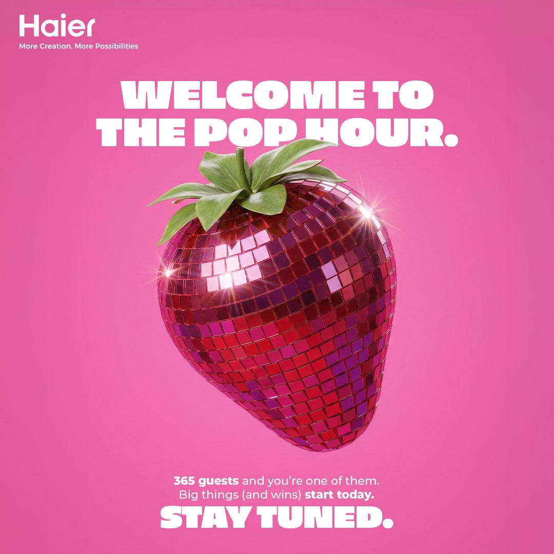 IndiaHaier's tweet photo. The guest list is set. 🎉
And yes, you're on it.
Welcome to The Pop Hour—where surprises pop up, celebrations get bigger, and exciting prizes are just around the corner. ✨🎁
#Haier #MoreCreationMorePossibilities #PopParty #Lumière #OneYearAnniversary #Refrigerator https://t.co/ci86aVCdGx