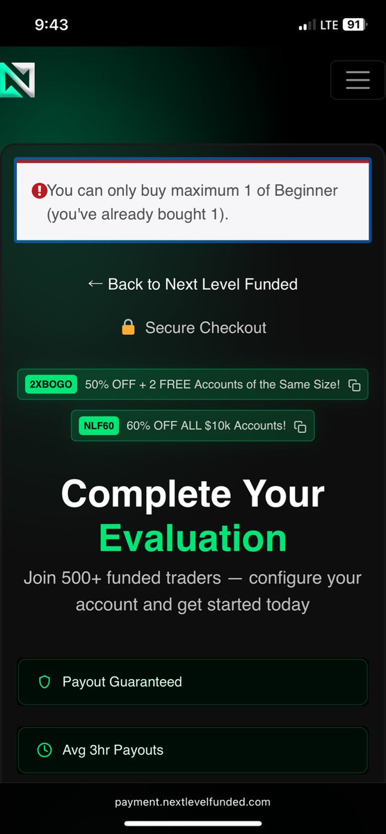 beam_erz's tweet photo. @NextLvlFunded @NextLvlFunded I already purchased this challenge but I can’t find it on my dashboard… pls fix this issue!!!!! https://t.co/3IcTEAXOOY