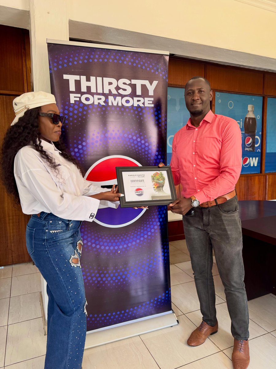 AquafinaUganda's tweet photo. Today, Karole Kasita visited Crown Beverages to express her heartfelt gratitude for the support and partnership that contributed to the success of her show. 

#Onlywhatsessential #ThePowerWithinConcert https://t.co/ISrvGQpwX1