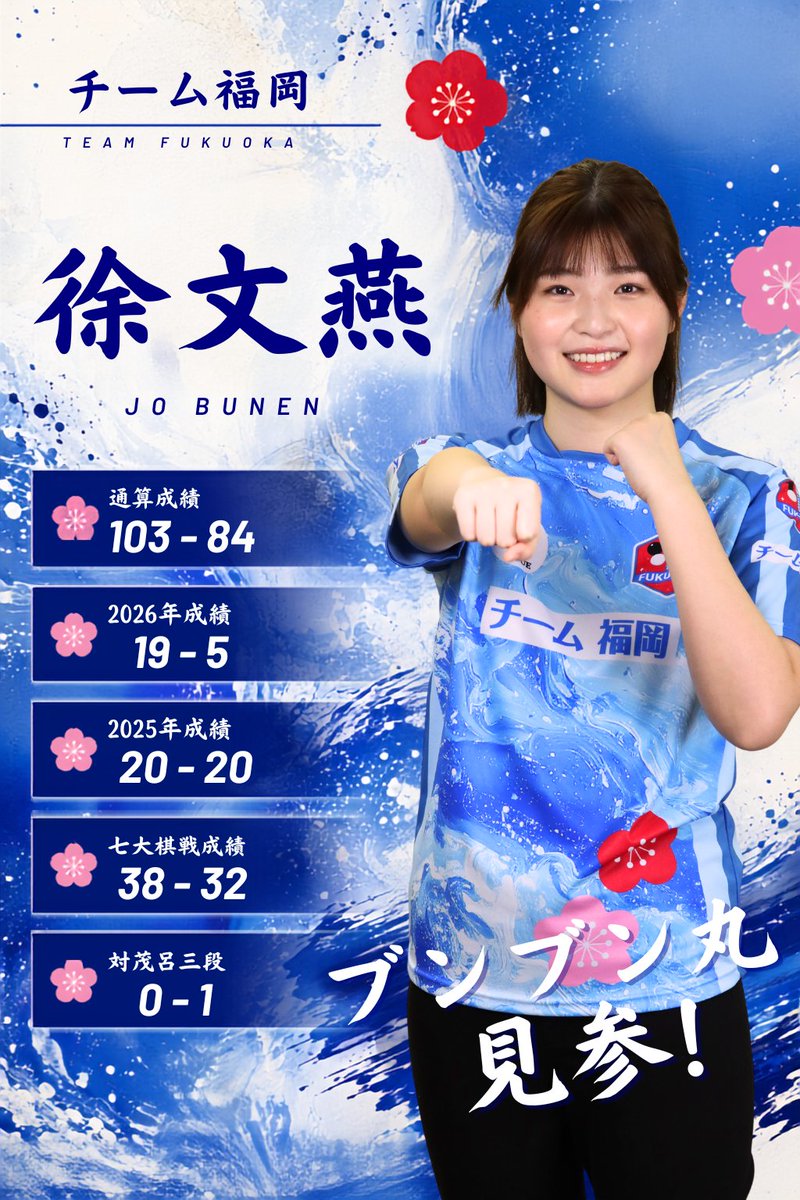 li_league's tweet photo. 【#Liリーグ 第8R第1戦の出場選手分析⑥】
最後は徐文燕三段。ブンブン丸の愛称の通り、各棋戦で大暴れ！今年の成績は19勝5敗と大きく勝ち越し。

茂呂有紗三段には1月10日のリーグ戦に敗れており、明日の一戦で流れにのって、リベンジを果たせるか、注目の一戦です。
＃囲碁 https://t.co/jTTcClkBTe