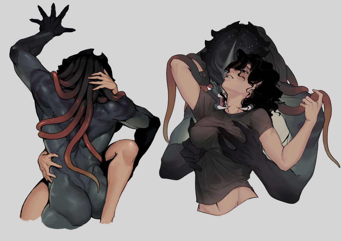 leafjuly's tweet photo. Few spicy pics for my Yautja X Human couple https://t.co/UkEpCgx90L