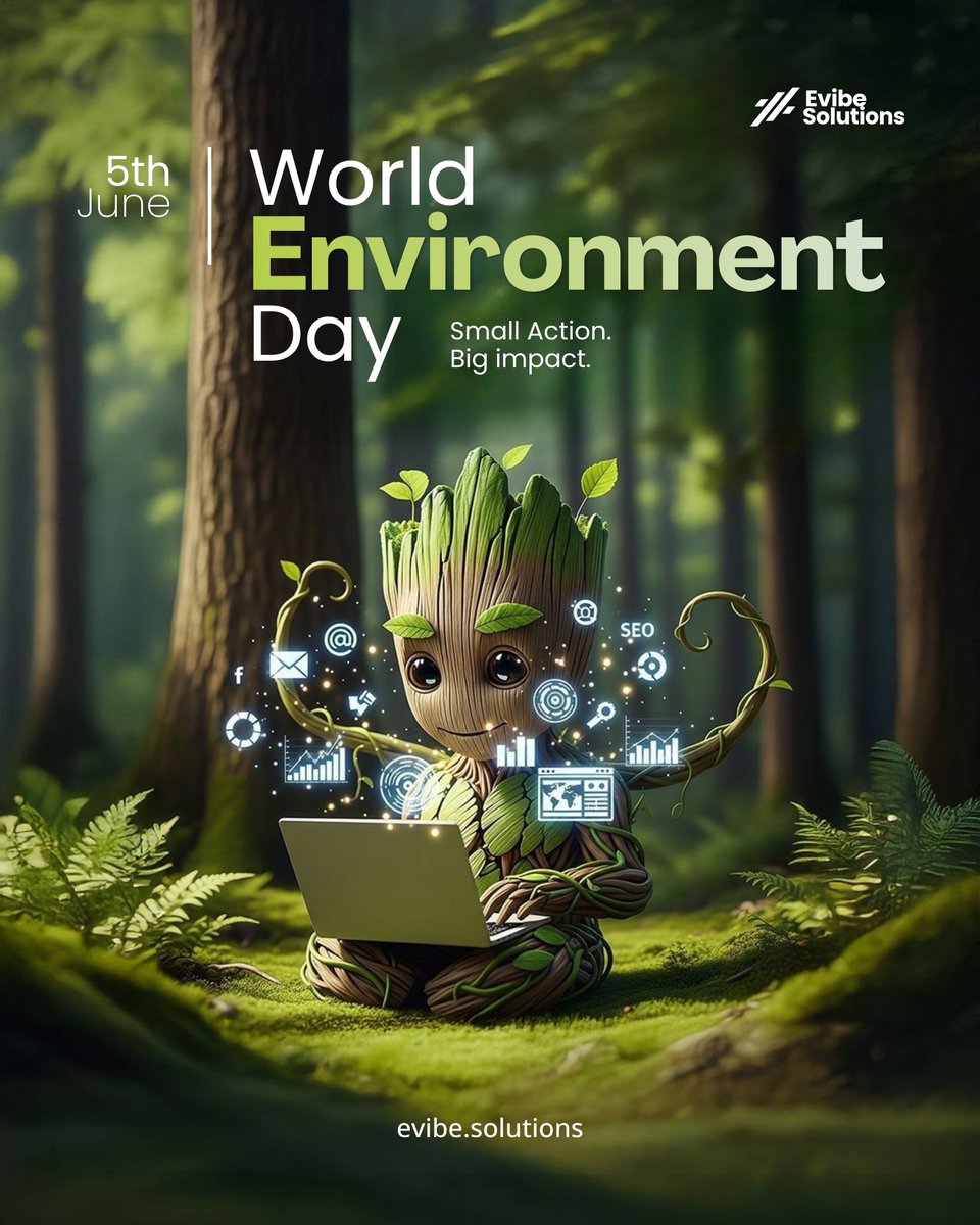 EvibeSolutions's tweet photo. 🌍 Every small step towards sustainability creates a lasting impact.

This World Environment Day, let's commit to building a greener, cleaner, and more responsible future, together.

#worldenvironmentDay #sustainability #gogreen #evibesolutions #futureready https://t.co/r2C4tg5pCE