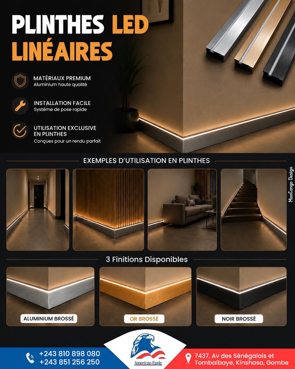 MonCongoRDC's tweet photo. Retrouvez chez American Eagle des articles électriques pratiques : ampoules LED, enrouleurs, réglettes lumineuses et plus encore pour équiper vos espaces efficacement.

Gombe, Kinshasa
+243 810 898 080 | +243 851 256 250 https://t.co/qCCv3qw57D