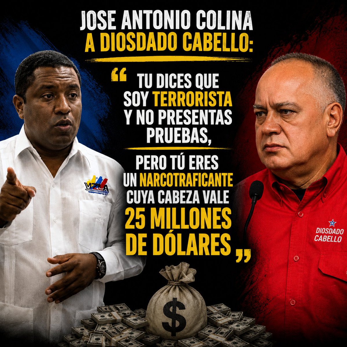 JoseColinaP's tweet photo. Mi respuesta a Diosdado Cabello de las estupideces que dijo anoche en su programa! https://t.co/axylUE5U4b
