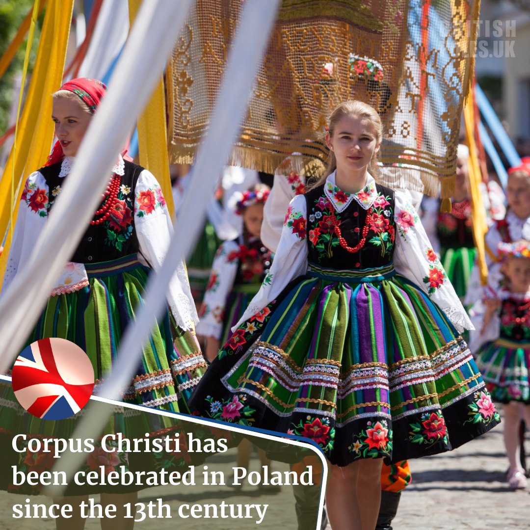 britishpoles's tweet photo. Today in Poland, we celebrate the great Solemnity of Corpus Christi (Boże Ciało). Celebrated since the 13th century, it remains one of the most important religious events in the country. The day is traditionally marked by colourful processions in a beautiful blend of faith and tradition.