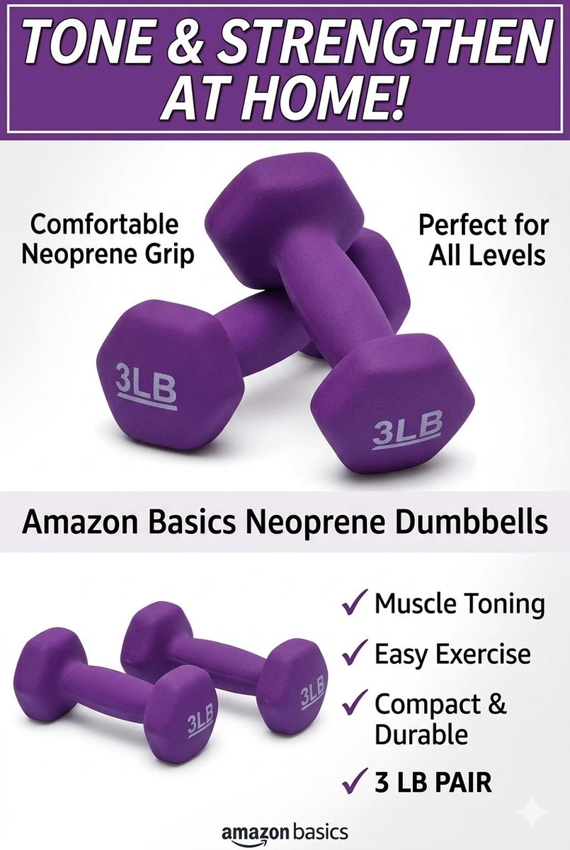 IffePk's tweet photo. Amazon Basics Neoprene Dumbbell Hand Weights for Exercise and Muscle Toning🛒 Product link 👇https://t.co/XHh802rr6n​#HomeWorkout #FitnessGoals #MuscleToning #AmazonBasics https://t.co/K616ULRyfG