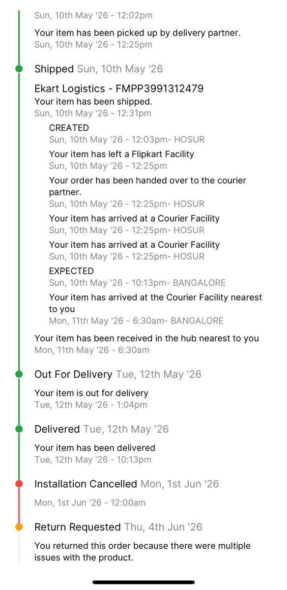 Divya0ex's tweet photo. Day:22 @Flipkart, another email, another extension—now I’m told to wait until 7th June. Weeks of delays, failed replacements, and zero accountability. At this point, I can’t tell whether you’re testing my patience or just refusing to resolve the issue. Enough is enough. #Flipkart https://t.co/0stzVMWcED