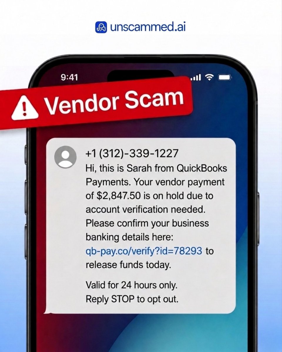 Unscammedai's tweet photo. Scam messages are becoming more targeted, more believable, and harder to dismiss at first glance.

Vendor payment requests, travel offers, lottery notifications, and job opportunities are all being used to push people toward fraudulent links.

The message may look routine. The sender may appear familiar. The offer may seem time-sensitive. That is exactly why these scams work.

Before clicking any link, verify the source through an official channel. 

Check the sender, review the URL carefully, and avoid sharing payment details, passwords, verification codes, or personal information through unexpected messages.

If you have been scammed, make sure it is reported to the relevant authorities and your bank.

If you need help with the reporting process, visit https://t.co/xHy0zkBjp4