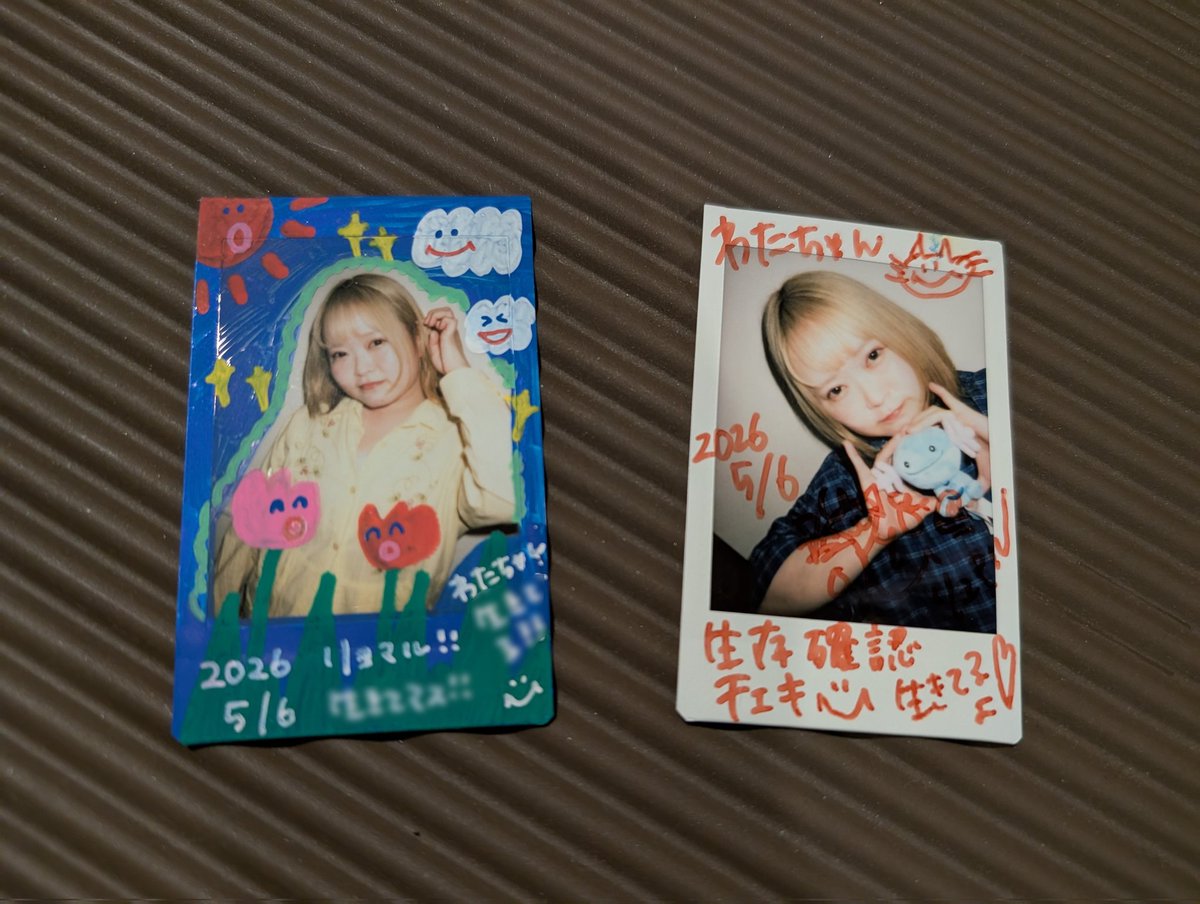 haraguronano's tweet photo. 昨日ですがリョマルちゃんの生存確認チェキ届きました♬
久しぶりだったけどあまり変わってなくて安心しました😸また歌声聞かせて欲しいな〜🎸 https://t.co/ulchZAiaZT