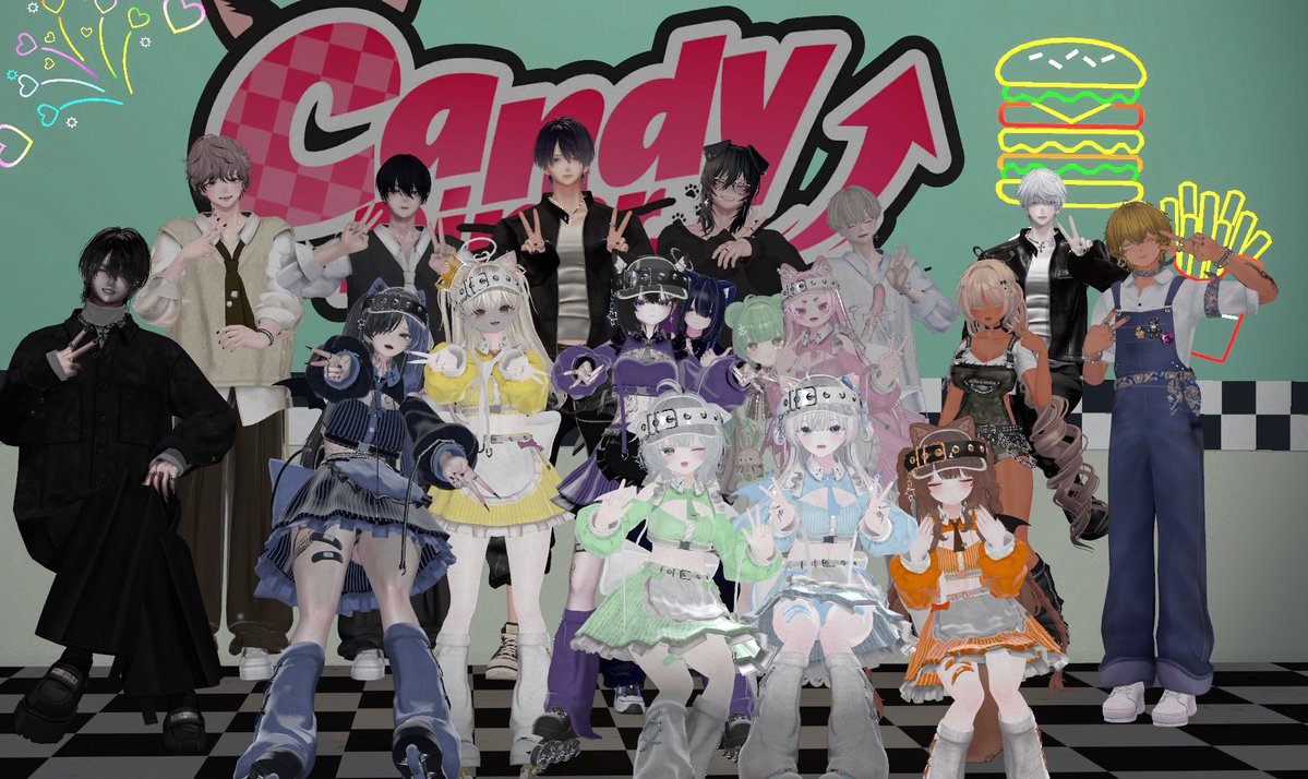 nqticxx's tweet photo. 6/2(火)
Candy Diner nya-にご来店ありがとうございました🩵

楽しんでもらえたかなー？^..^
はじめましての人たくさんでちょっと緊張したけど楽しかったですˊ˗

ぜひまた遊びにきてね待ってます🐾

アフター写真はツリーに📸

 #VRCだいにゃー https://t.co/4PVCHCoNfX