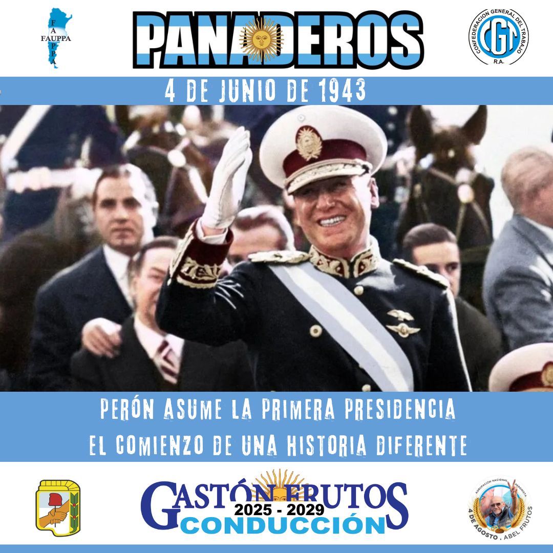 FauppaPanaderos's tweet photo. 1⃣9⃣4⃣3⃣➖♾️

El 4 de junio de 1943, los argentinos decidimos darle comienzo a una historia que nos cambiaría la vida a todos y todas los trabajadores. Es una jornada en la que debemos reflexionar y saber mirar para atras para mejorar nuestro futuro. https://t.co/CuJKg8MJwB
