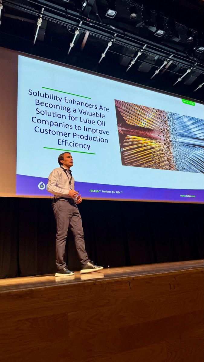 FluitecIntl's tweet photo. Greg Livingstone &amp; Juan José Salaberri presented at Lubmat in Spain yesterday!

They covered the topics of:
⚙️ Lubricant Varnish
⚙️ Solubility enhancers
⚙️ Balancing sustainability with reliability

Thank you to everyone who attended!

#fluitec #lubmat2026 #spain https://t.co/HrHsYF5yc3