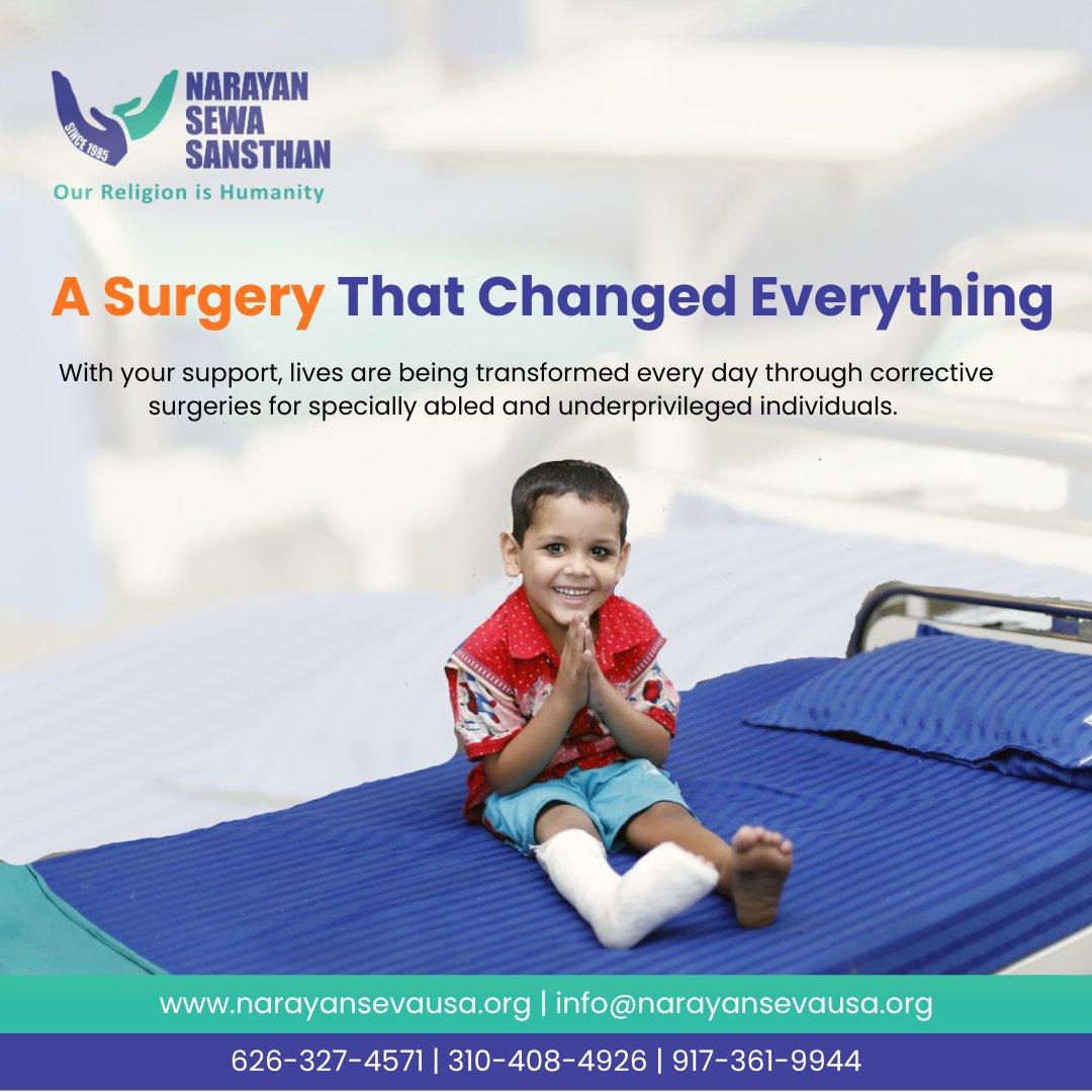 narayansevaINC's tweet photo. Pain once held them back… today, hope moves them forward ❤️

What began with struggle and uncertainty turned into healing, strength, and a brand-new beginning.

#NarayanSeva #CorrectiveSurgery #ChangingLives #GiveHope #HumanityFirst https://t.co/CV0u9xK7D2