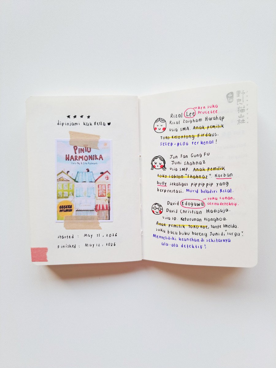 nadinosauwus's tweet photo. Aku salah satu pembaca yg sering lupa sama apa yg sudah aku baca, jadi sering pakai tabs warna-warni kayak kakak ini. 

Sayangnya, tabbing tdk memungkinkan pada ✨️MBG✨️ alias membaca buku gratis (pinjam temen). 

Jalan ninjaku: mencatat di jurnal khusus https://t.co/cH5zniRp0t