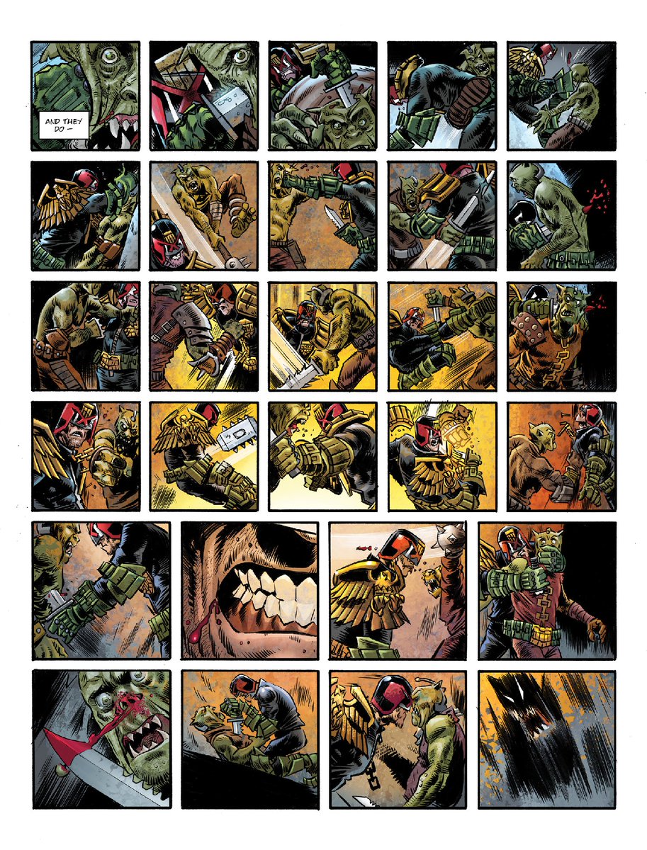 2000AD's tweet photo. Judge Dredd is trapped in The Oubliette - getting out isn't going to be easy!

Art by Dan Cornwell and Chris Blythe from Prog 2483. Subscribe to 2000 AD today join Judge Dredd every week! https://t.co/v9SgY38iEI https://t.co/kbyrnDqkqb