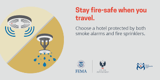 MIFireInspector's tweet photo. Summer travel season is here! When booking a hotel or vacation stay, choose properties protected with fire sprinklers and working smoke alarms. Before settling in, review the evacuation plan and know two ways out. https://t.co/15HxNBniOz