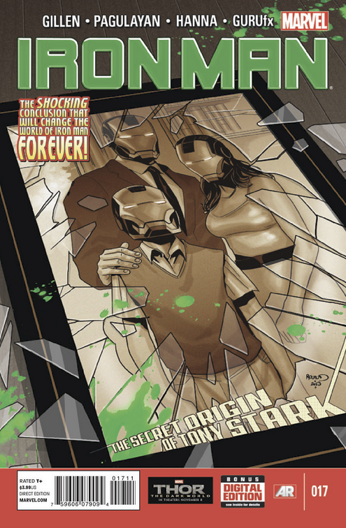 Wikkerman99's tweet photo. What bothers me so much about this retcon is how absolutely unnecessary it is. At least OMD has a reason behind it. Kieron Gillen just said "Duuuude, what if Tony was adopted by Howard &amp; Maria so they could protect their REAL son from a space robot? 🤣🤣" https://t.co/MxsORyhXJT