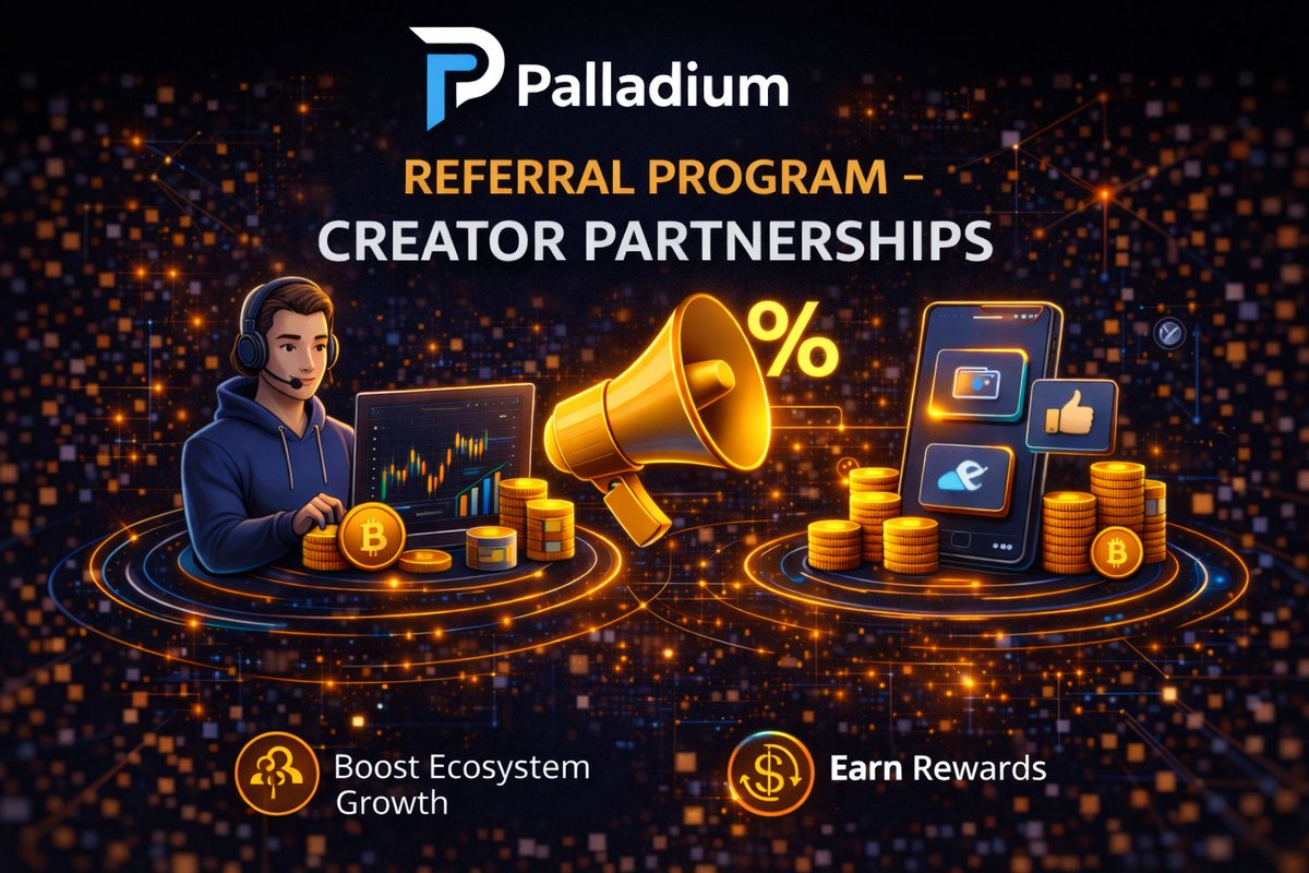 PLLDcrypto's tweet photo. 🚀 Turn your network into an opportunity with the Palladium Network Partnership Program.

Join the program, generate your own referral code, and earn rewards while helping introduce new users to the PLLD ecosystem. 💎

💰 What you can earn:

🔹 0.1 USDT for every verified user registration
🔹 5% commission on conversions from your direct referrals
🔹 4% commission on conversions generated through your referral network

Whether you're a creator, marketer, community builder, or Web3 enthusiast, the Partnership Program gives you a simple way to participate in the ecosystem's growth while earning along the way.

🌐 Get started:
https://t.co/JRDfeT8zPY

Invite. Grow. Earn. 🔥

#PLLD #PalladiumNetwork #AffiliateProgram #PartnershipProgram #Web3 #Crypto #Blockchain #DeFi #CryptoCommunity #OnlineIncome