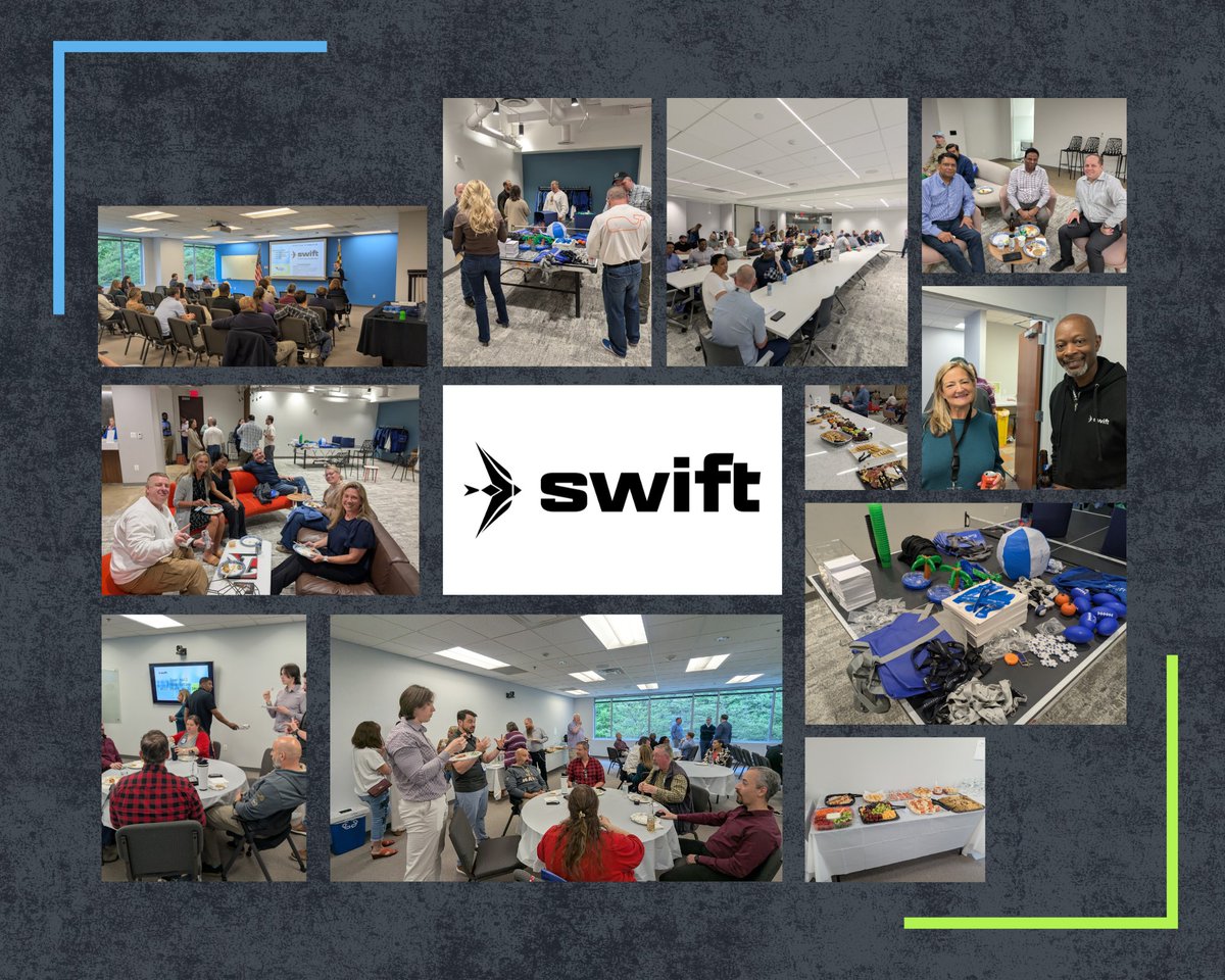 TheSwiftGroupUS's tweet photo. We brought the entire Swift team together for our Mid-Year Town Hall! We celebrated key milestones, unveiled our new brand and logo, shared updates on our growing proposal portfolio, and highlighted the expansion of our Energetics &amp; Engineering Division. Excited for what's ahead! https://t.co/EVZVxB6kf5