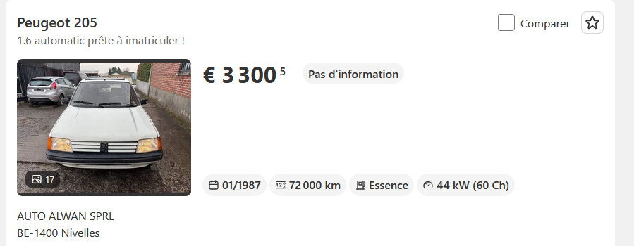 Ztelaria's tweet photo. @ctoipasmoiok @SomeoneeNoName @GG_RMC Une Peugeot 205 d’occasion c'est au minimum 1 mois de salaire avec un bon salaire, et c'est plus proche des deux à trois mois ... https://t.co/ByJcPKwXol