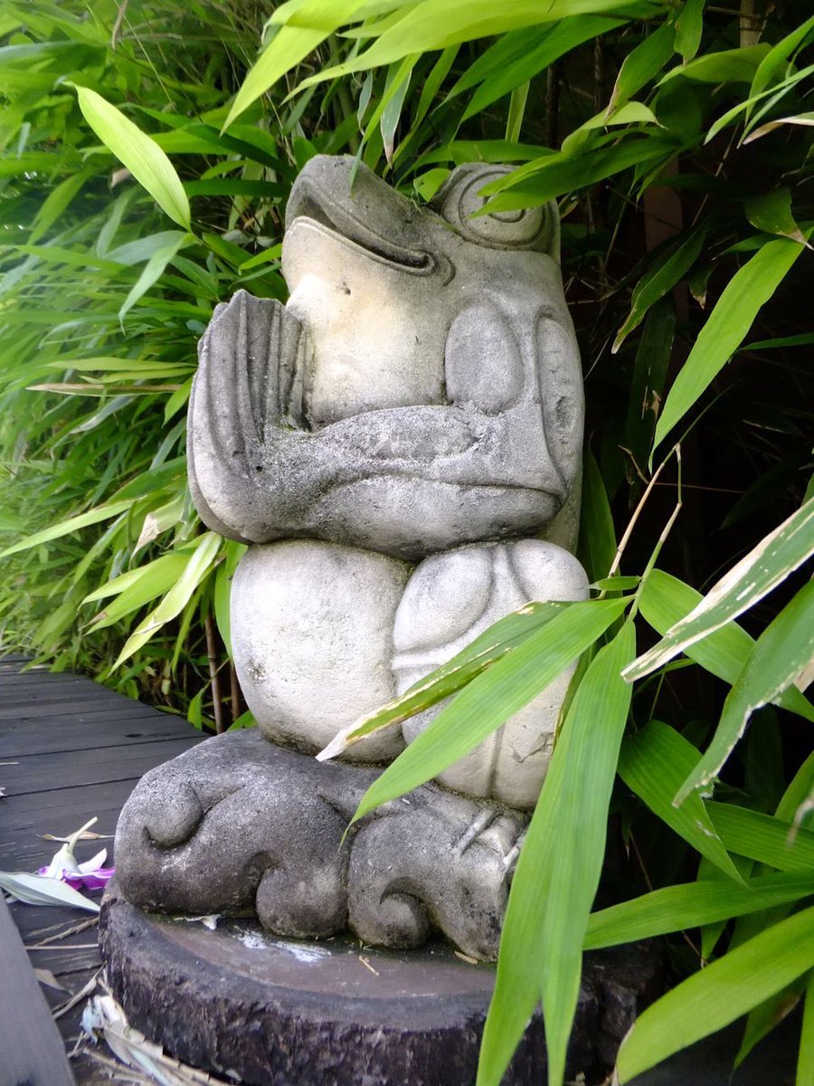 ROI0227's tweet photo. この前バリアンのカエルの像に手合わせて祈ってるおじさんいてなんの宗教なのか気になった https://t.co/crjf6FL10R