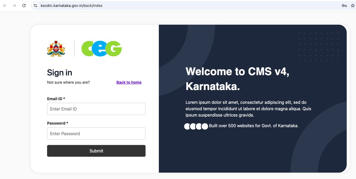 ManjunathKandra's tweet photo. Are these gov portals/promotional platforms for your vendors? that too with dummy content "lorem ipsum" @KHMuniyappaklr consumer helpline complaint raised and week passed there is no action/initmation from your team till date Cmplt NO: 9399497 https://t.co/Iyjd02vT0k