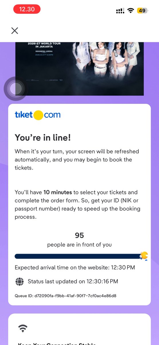 bumblekook's tweet photo. @1015lovs @tiket mjb kak, tadi sempet nyoba war juga aku aman aman aja. pake hp dan wifi rumah, kayanya emang bermasalah dari providernya deh antara telkomsel/indihomenya yg bikin error

btw wifiku bukan indihome https://t.co/wOLteZz8Wd