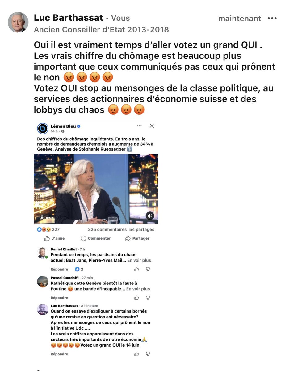 BARTHASSAT's tweet photo. Les vrais chiffres du chômage apparaissent enfin pour contredire ceux qui prônent le non à l’initiative.🙏😓😓😓.
Votez OUI à l’initiative pour l’avenir de nos enfants 🙏💪 https://t.co/mADqyRzohq