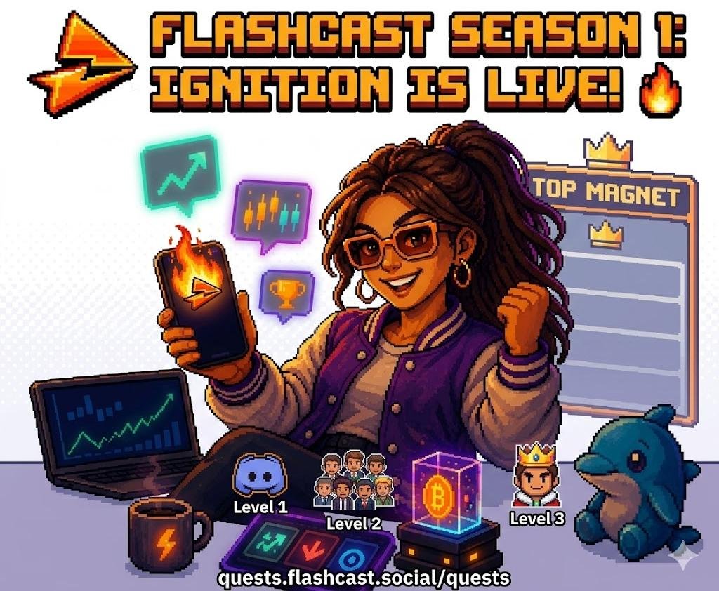 Glowy564274's tweet photo. Now live!

Join d @fermah_xyz  Discord

Like + Quote Tweet d launch post

Create ur very 1st @FlashcastSocial  market

 Level 2: Magnet
🎁 Reward: Permanent

 Level 3: Top Magnet
🎁100 XP + @Top Magnet role

https://t.co/VNUKI2KEh3

#Flashcast #MomentMarkets
@7wealthh  

NFA-DYOR https://t.co/Z8n3mU6QRJ
