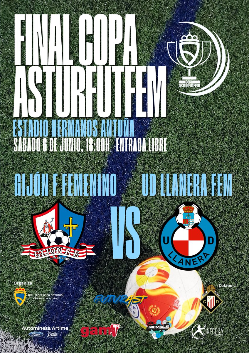asturfutbol's tweet photo. Fútbol y Futsal Femeninos

🏆 Copa Asturfutfem
Sábado 6 de junio, 18:00h, Hermanos Antuña
@GijonFutFem 🆚@UDLLANERA_FEM 

🏆 Copa Principado Senior Fem
Sábado 6 y domingo 7 de junio, Polideportivo de Sotiello (Moreda)
@gijonplayasfs, @Planta14FSF, @SantiagoDeAller y @rodiles_fs https://t.co/4a9SSzzJJF