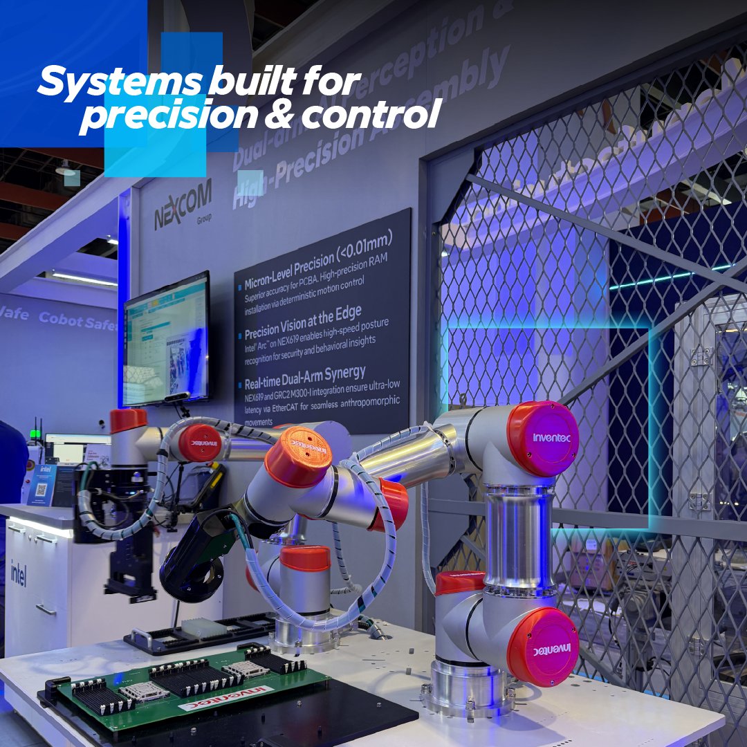 intelkorea's tweet photo. 이제 시작되는 로보틱스의 새로운 시대
보고, 판단하고, 행동하는 AI🤖

Intel Core Ultra 프로세서와 OpenVINO 기반의
차세대 로보틱스 솔루션

Intel과 함께 진화하는 로보틱스를 만나보세요!

#인텔 #intel #IntelAI #AI #Robotics #EdgeAI #OpenVINO #IntelCoreUltra #DCAI #Intelinside https://t.co/L8W3O3MGjr