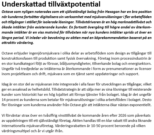 ZeroStrategy365's tweet photo. SEB om #Octave https://t.co/2sR2Hktx4u