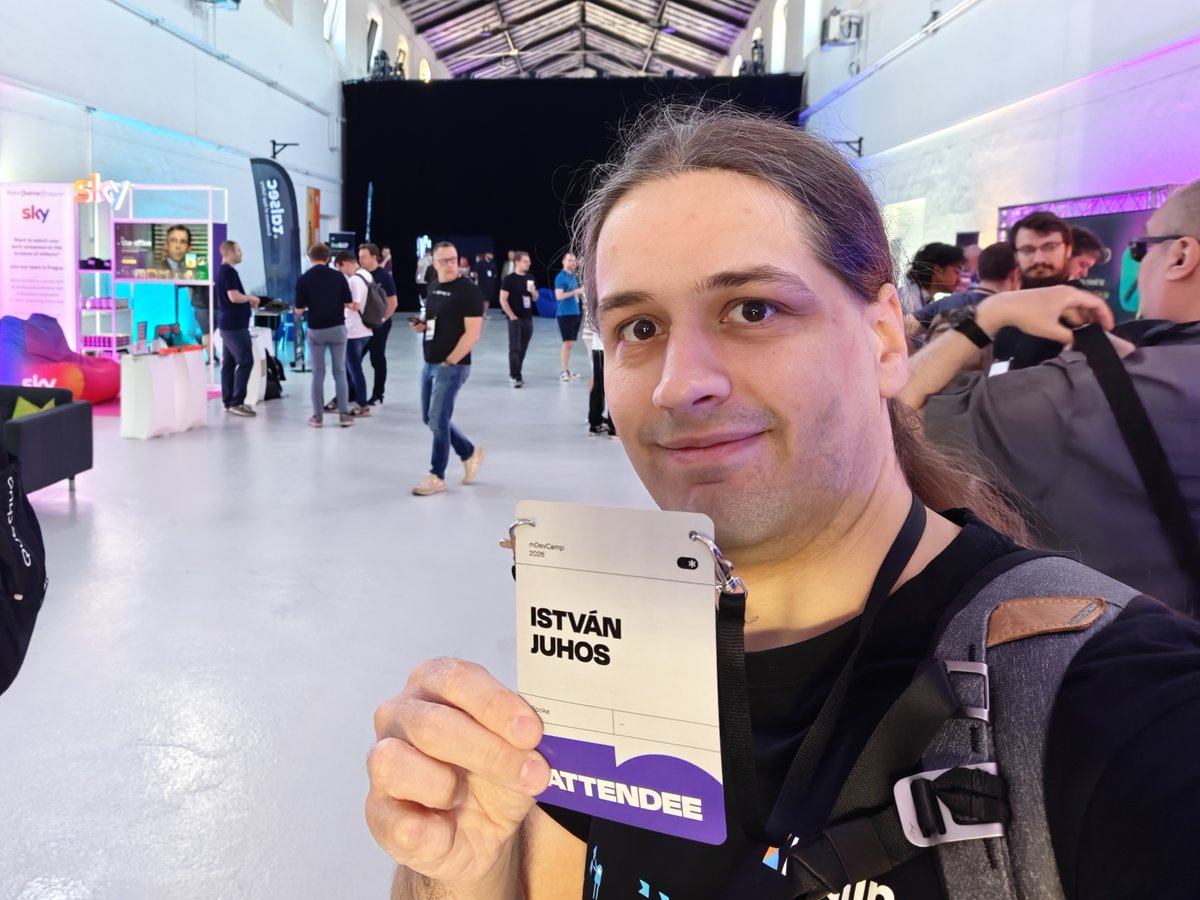 stewemetal's tweet photo. Checked in at #mDevCamp2026, this time as a part of the #AndroidBudapest delegation 🤩
A whole day of amazing talks and catching up with the community awaits!

#conferenceTour #travelWithIstvan https://t.co/54IBWEtZOQ