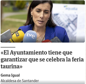DirectSantander's tweet photo. Gema tapabocas no garantiza ni la vivienda, ni el empleo digno, ni siquiera mantener limpia la ciudad o unos servicios sociales dignos. Eso sí, los toros garantizados diga lo que diga el juez.
¡¡¡Gema Guapa!!! ¡Quillo, mira qué arte tiene, si es que no se puede aguantar! https://t.co/WnfbV7jnKM