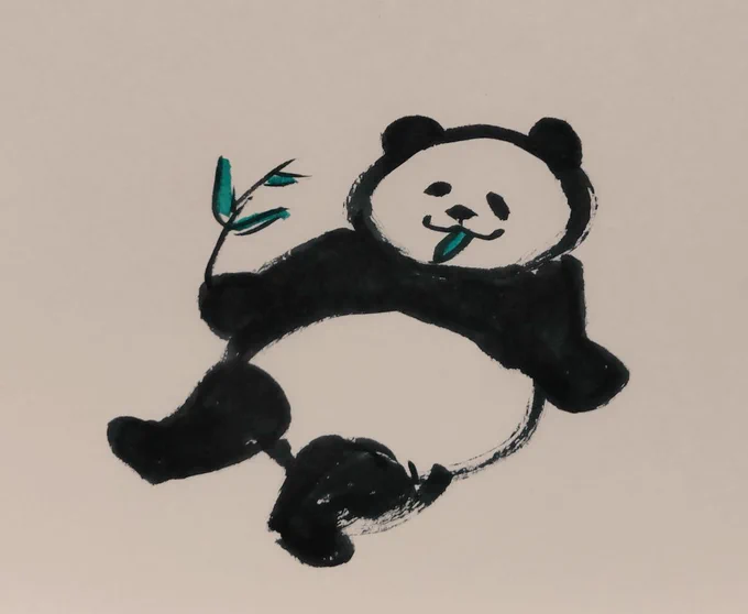最近色々しんどいので、自由すぎるパンダを描きました。自由になりたい。