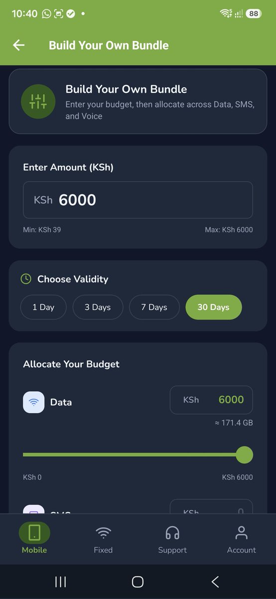 Stan_Subru's tweet photo. Apart from the Faiba Flex (Youth Bundle), the other Bundle available on Faiba App or online ONLY is the BYOB (Build Your Own Bundle) where the Minimum 39 Bob can get you 1GB or 24 Min Daily or the Maximum 6,000 bob can get you 172GB or 5,000 minutes Monthly!

#RahaJipeNaFaiba https://t.co/083peugrhK