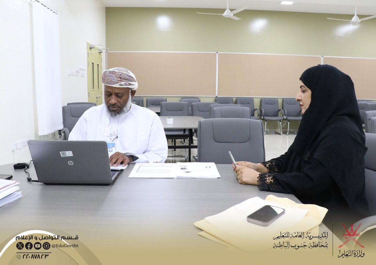 EduGovSbt's tweet photo. وقد أقيمت أعمال الجرد السنوي لعهدتي الوسائل التعليمية ومصادر التعلم في محطتها الأولى بمدرسة حي السرح (١-٤) لمدارس ولايتي الرستاق والعوابي ، وجاءت المحطة الثانية بمدرسة واحة المجد (١-٤)  لمدارس ولاية المصنعة ، واختتمت المحطة الثالثة بمدرسة دوحة التميز (١-٤) لمدارس ولايات بركاء ووادي المعاول ونخل .
#فعاليات_تعليمية_جنوب_الباطنة